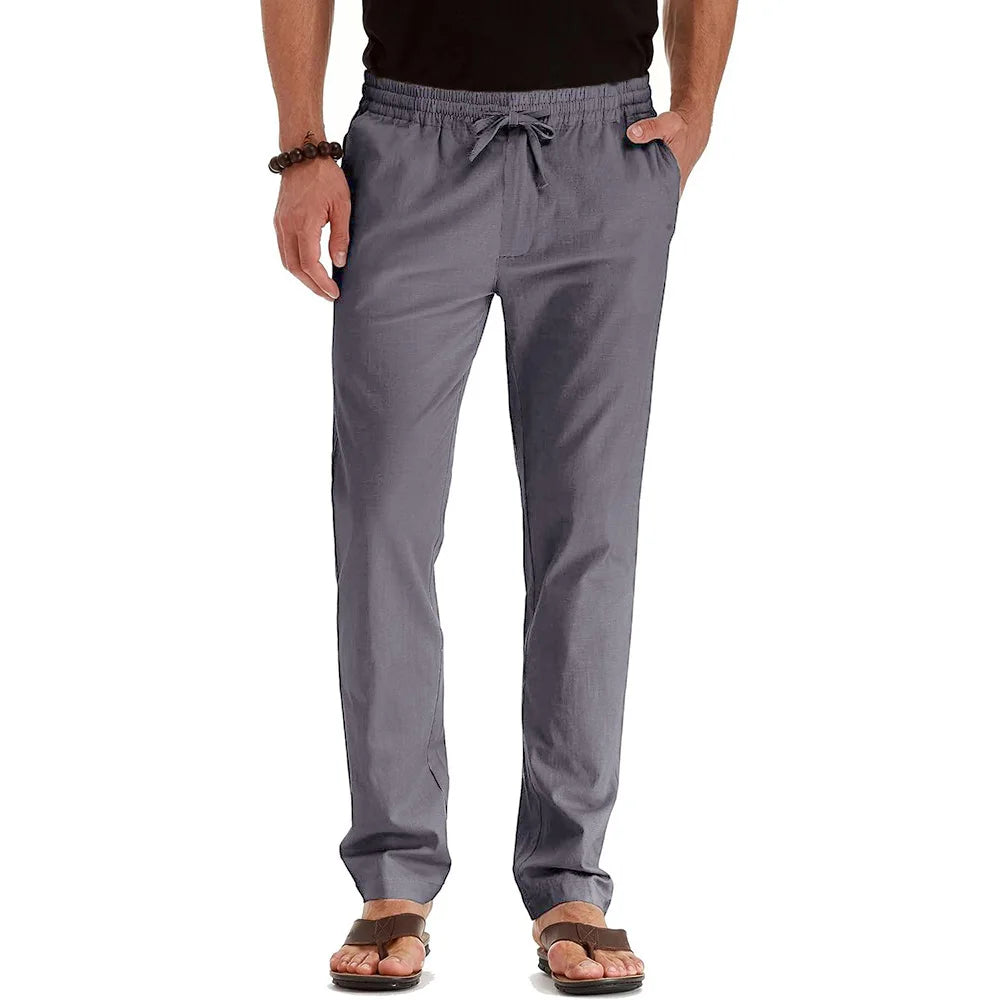 Premium Linen Drawstring Pants | StreetAura