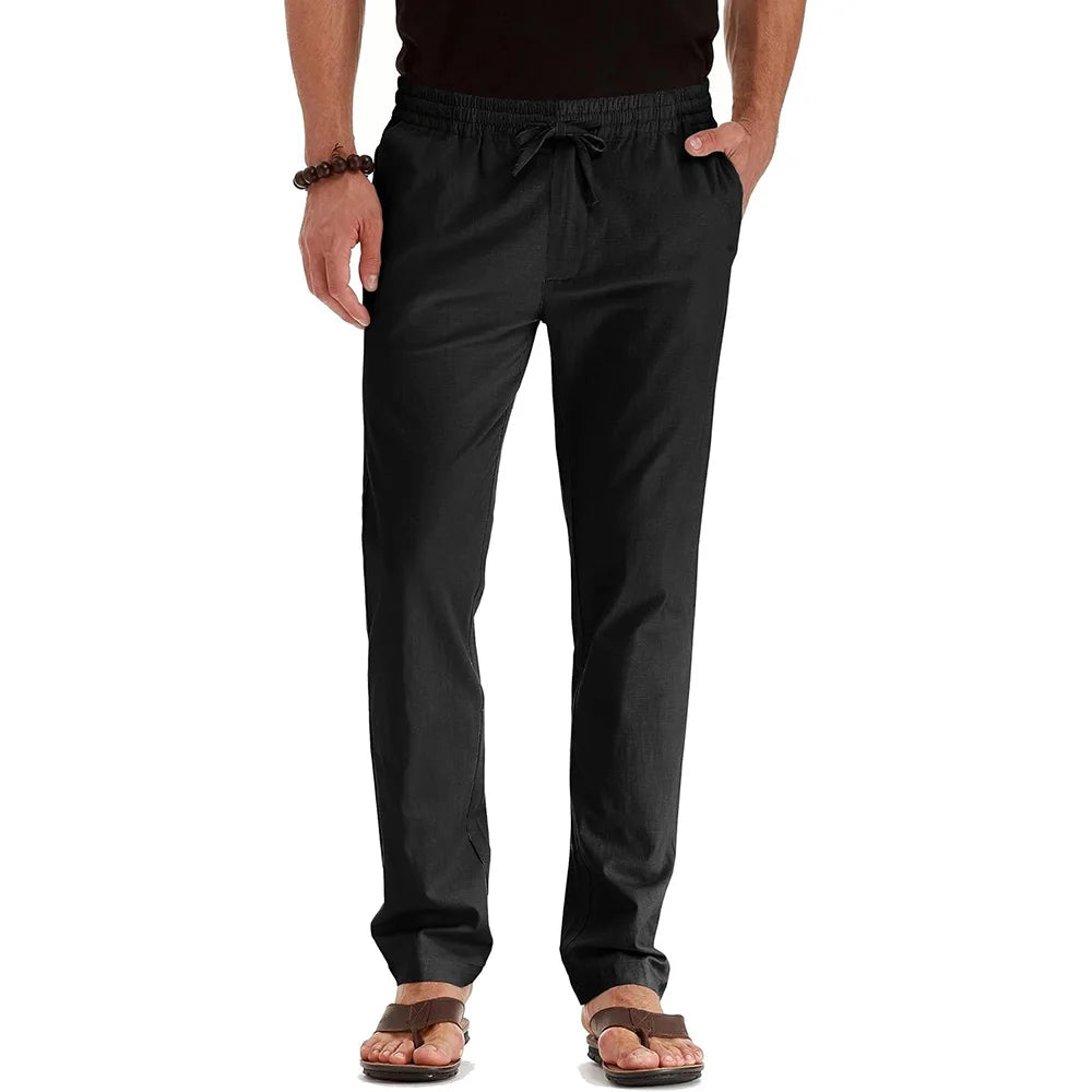 Premium Linen Drawstring Pants | StreetAura