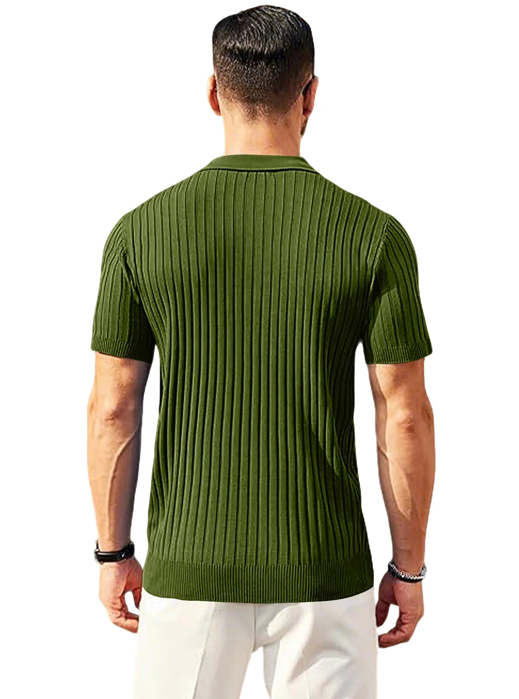 Premium Knit Polo Shirt with Half Zip