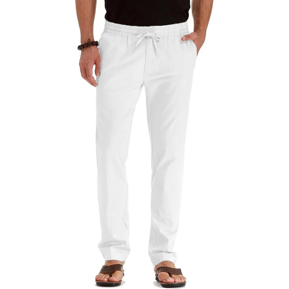 Premium Linen Drawstring Pants | StreetAura